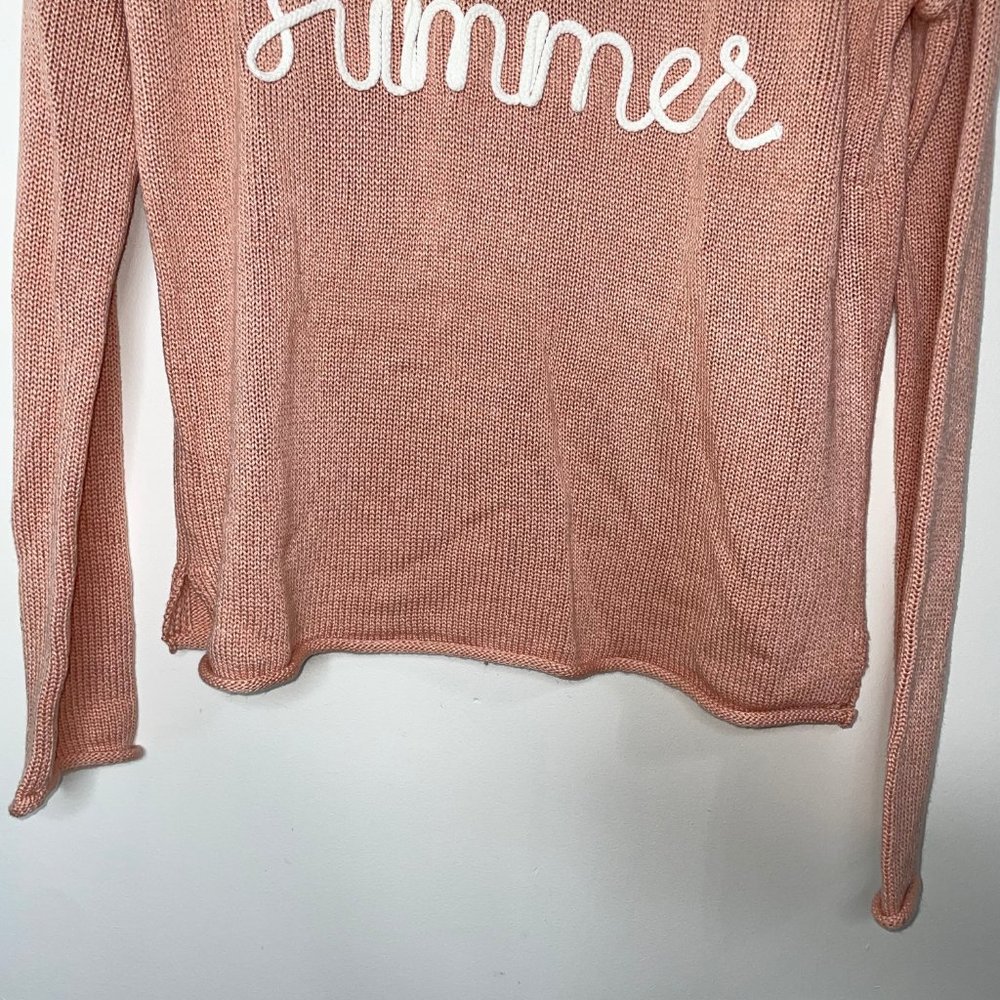 Marled Reunited Clothing Women's Size M Hello Summer Knit Sweater Coral Peach - Picture 9 of 12